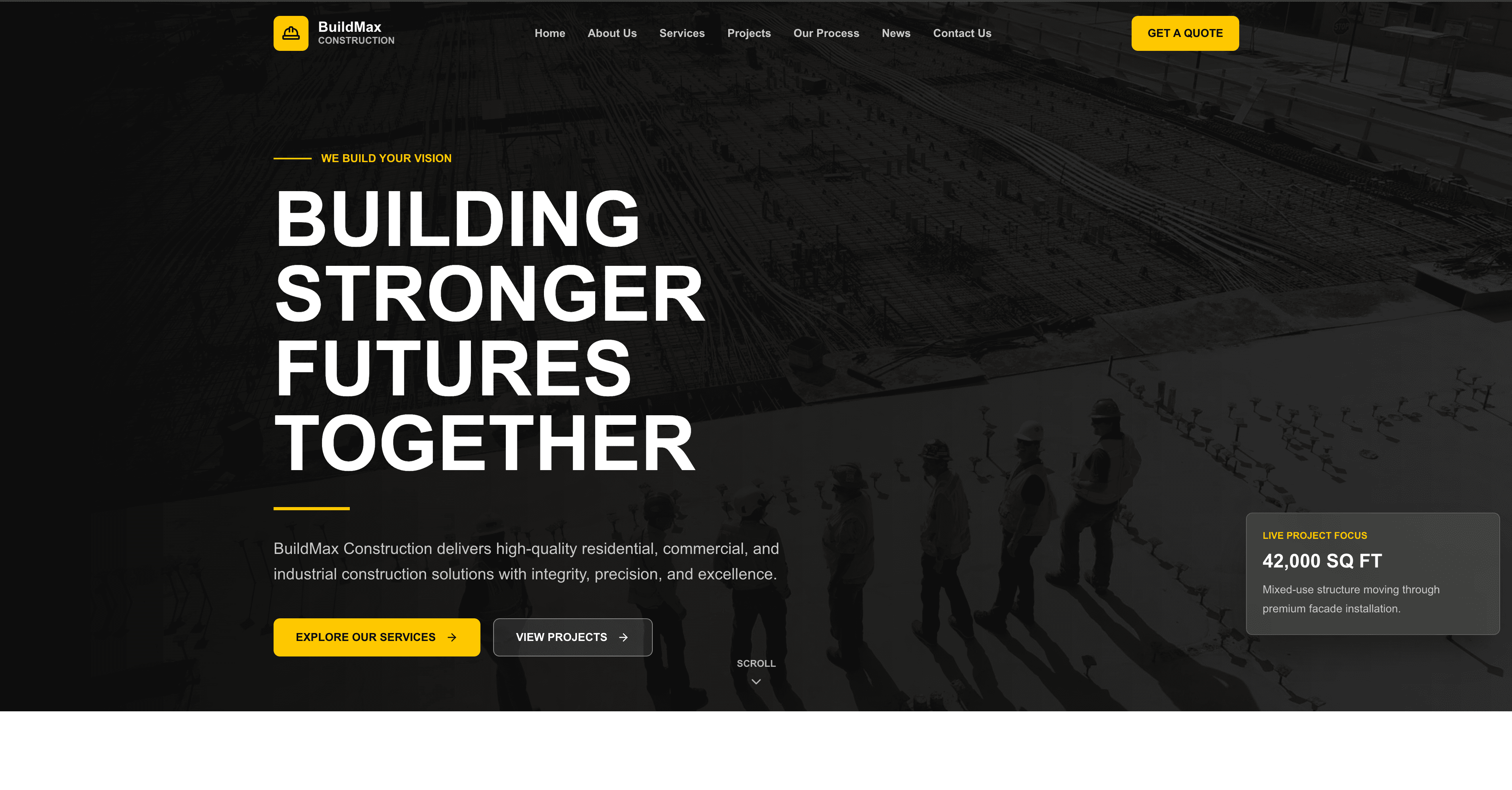 BuildMax Construction Construction Website Development