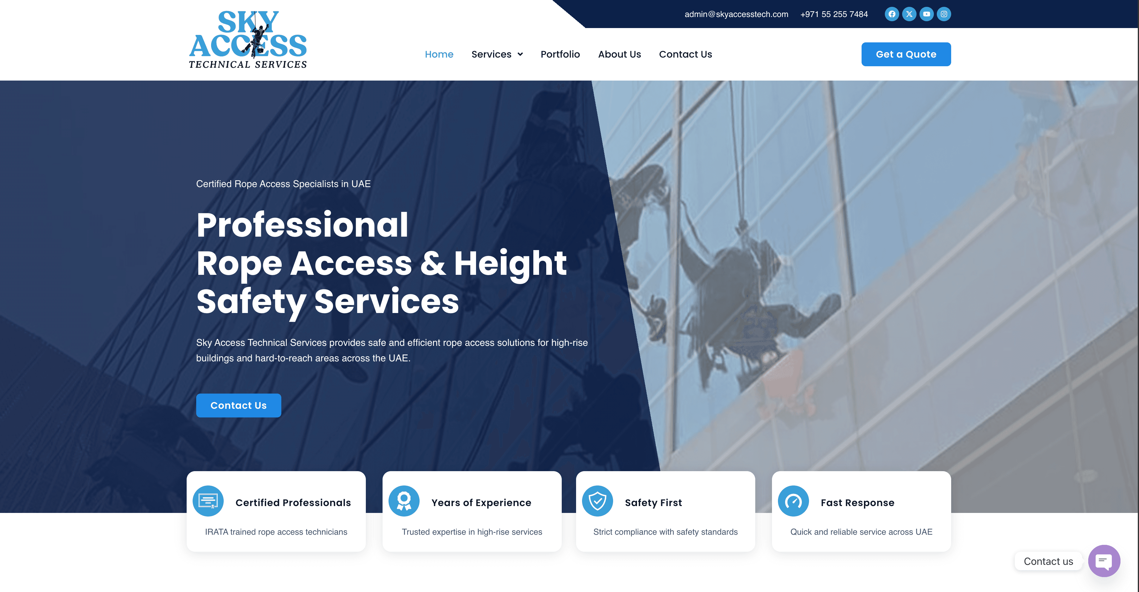 Sky Access Corporate Website Development